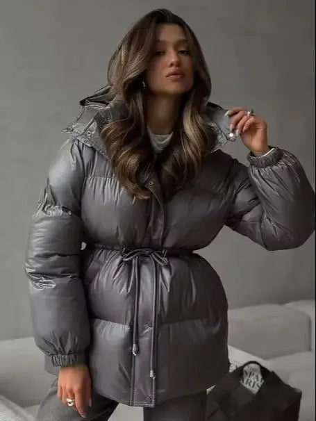 Vestes décontractées à capuche en coton épais