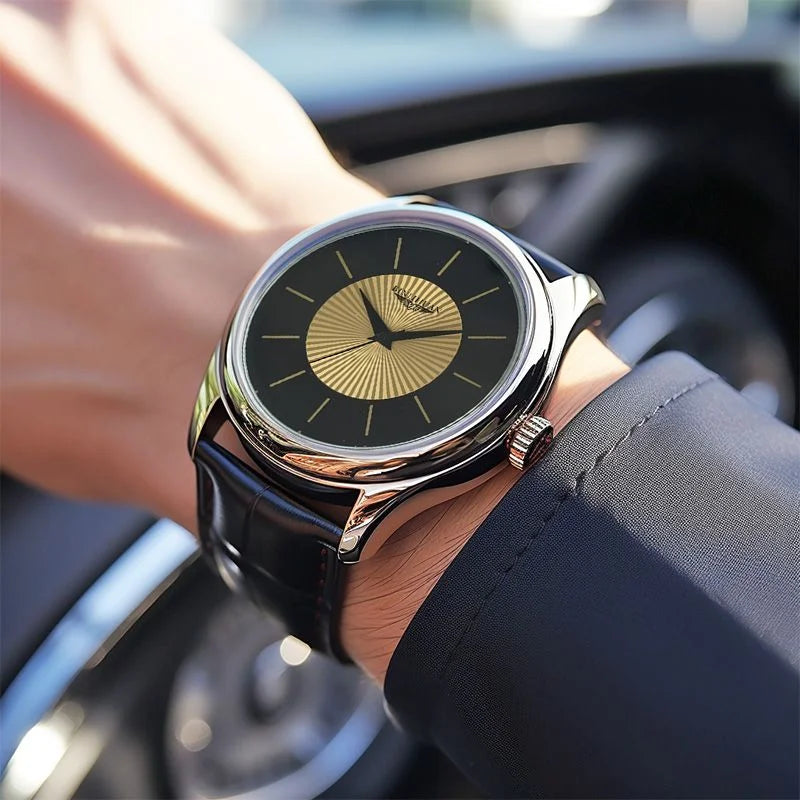 montre-bracelet de luxe étanche en quartz