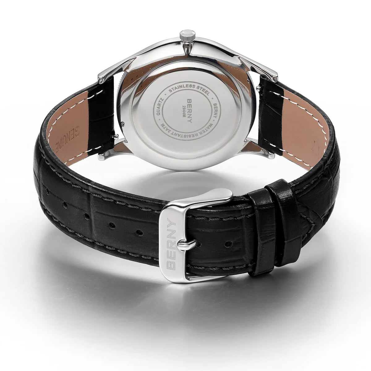 montre à Quartz Ultra-mince boîte en acier inoxydable