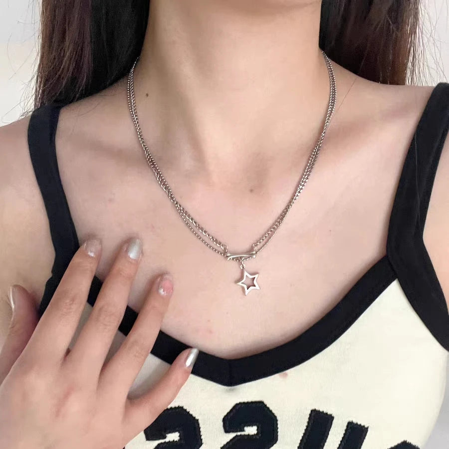 Kpop Goth – collier chaîne avec pendentif