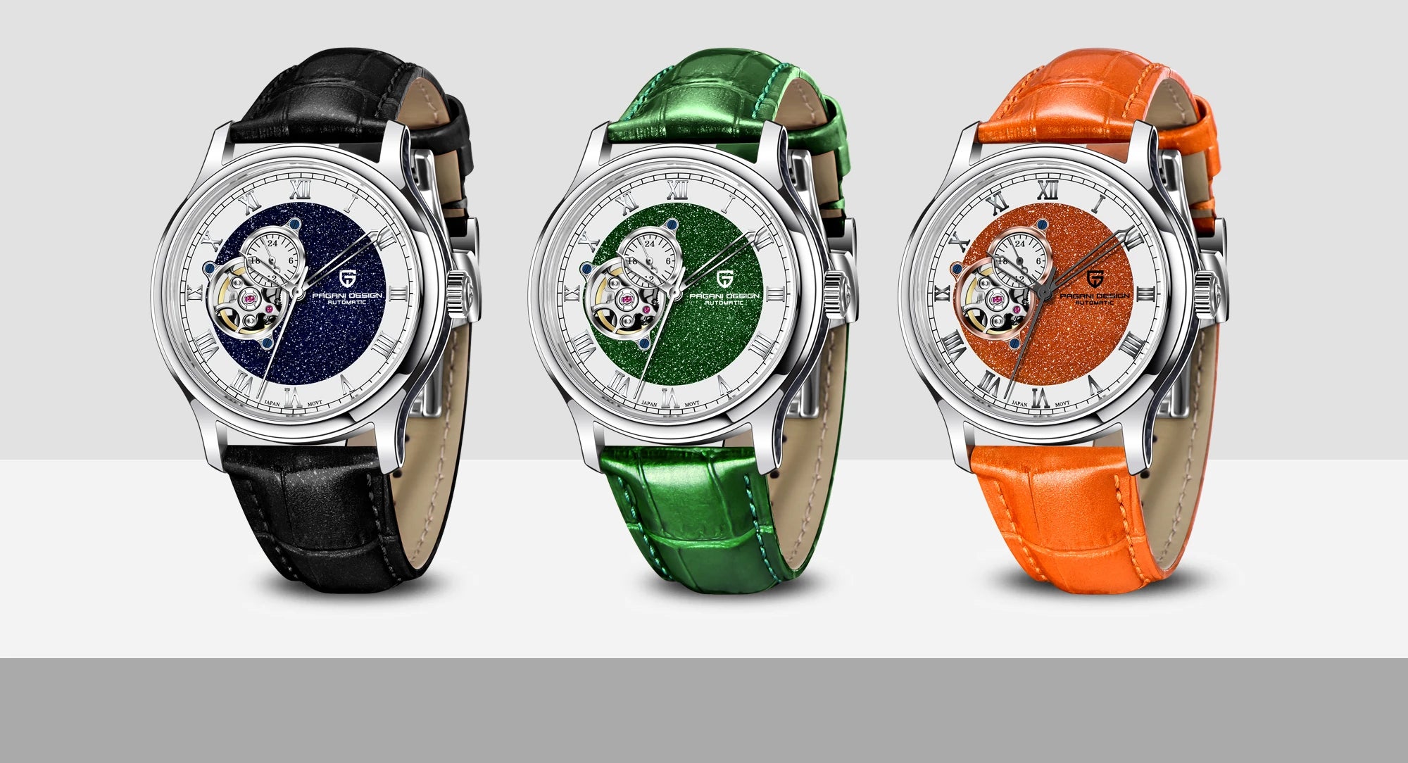 PAGANI UCO-Montre mécanique en acier inoxydable