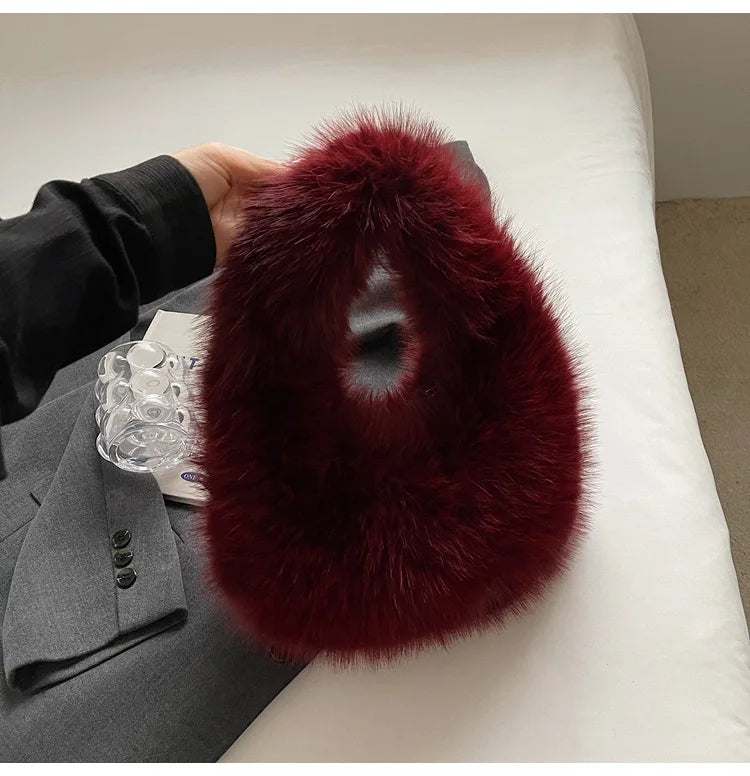sac à main en peluche douce