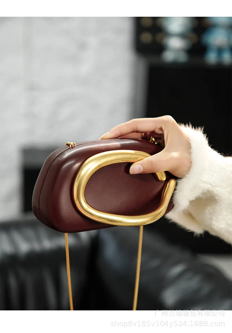 Boîte de fermeture en or pochette