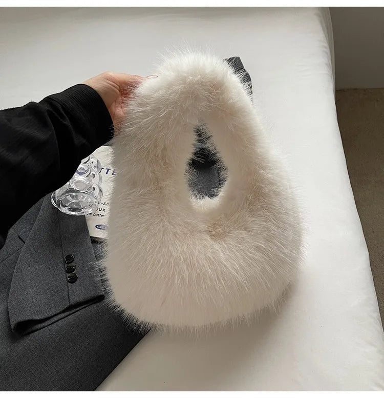 sac à main en peluche douce
