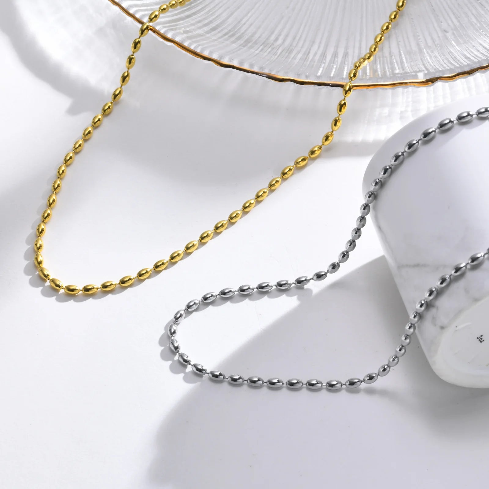 Perles de Rugby  en acier inoxydable