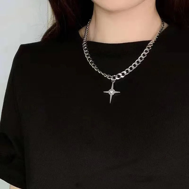 Kpop Goth – collier chaîne avec pendentif
